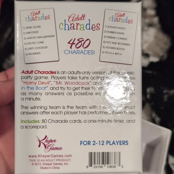 3/$20 Adult Charades Game Naughty Party Guessing Fun 2-12 Players Kheper Games - Picture 9 of 11